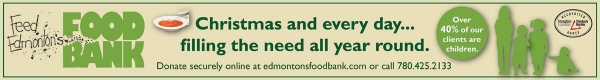 Edmonton Food Bank collects surplus and food for people in need.